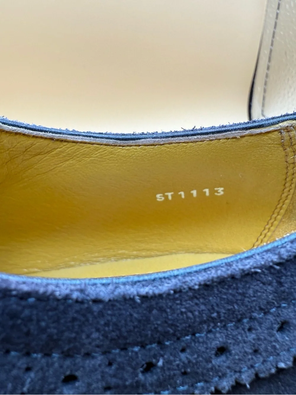 Authentic Louis Vuitton Suede Wingtip Brogues - Navy Blue - COA Included